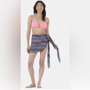 No Boundaries women’s stripe pareo fashion cover up; one size fits most